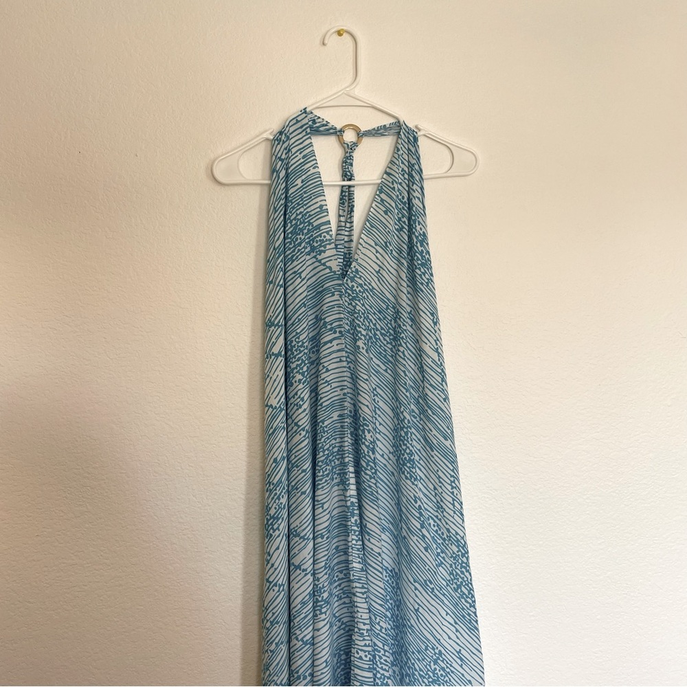 Tropical Blue Print Dress